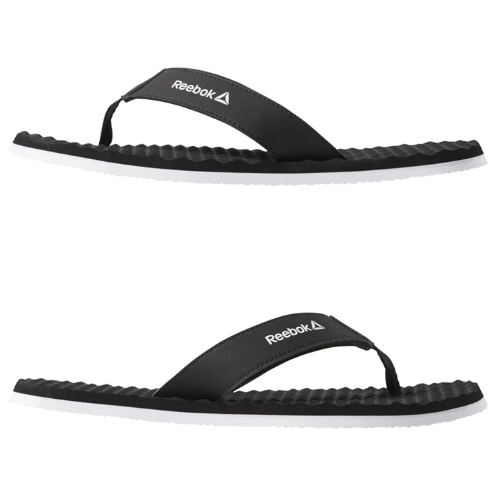 Chanclas Reebok Misces Hombre Negras Blancas | 680749AUI