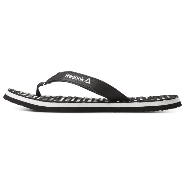 Chanclas Reebok Misces Mujer Negras Blancas | 216357QUJ