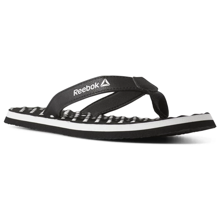 Chanclas Reebok Misces Mujer Negras Blancas | 216357QUJ