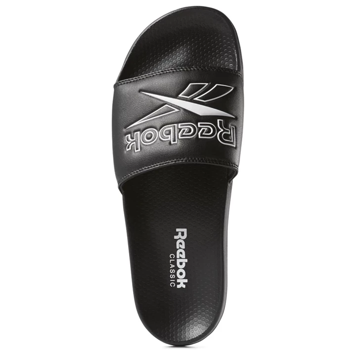 Sandalias Reebok Classic Chanclas Hombre Negras Blancas | 639072YSE