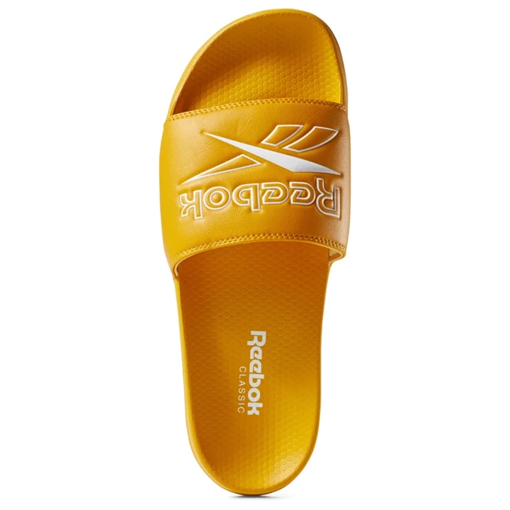 Sandalias Reebok Classic Chanclas Hombre Doradas Blancas | 861029OUR