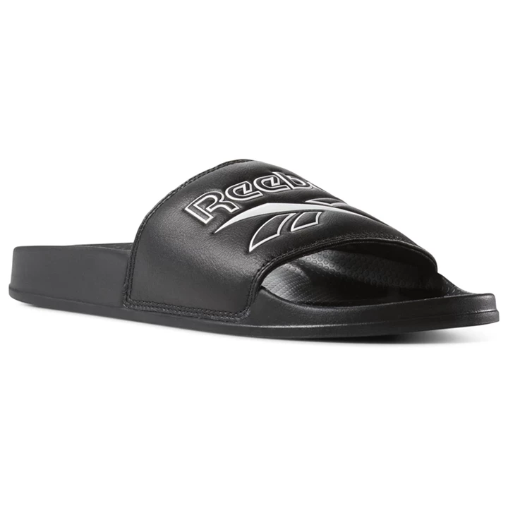 Sandalias Reebok Classic Chanclas Mujer Negras Blancas | 743596QBL