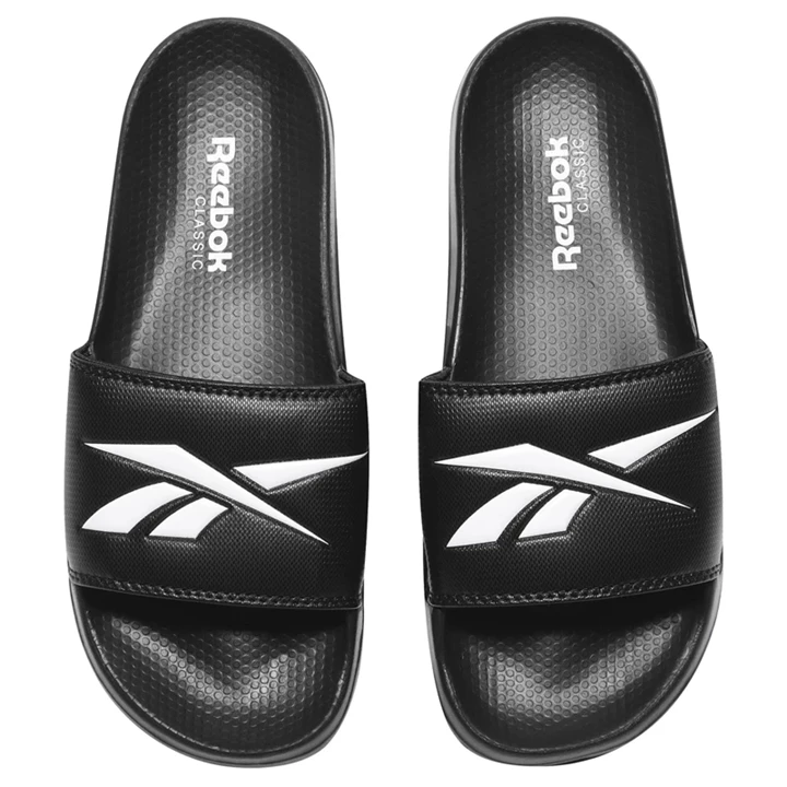 Sandalias Reebok Classic Chanclas Mujer Negras Blancas | 976204LKC