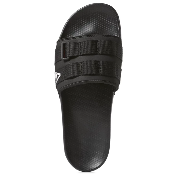 Sandalias Reebok Fulgere Utilitarian Slides Hombre Negras Blancas Rojas | 329504SHJ