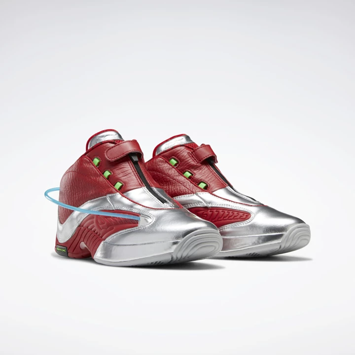 Zapatillas Baloncesto Reebok Power Rangers Answer IV Hombre Plateadas Rojas | 497326XLC