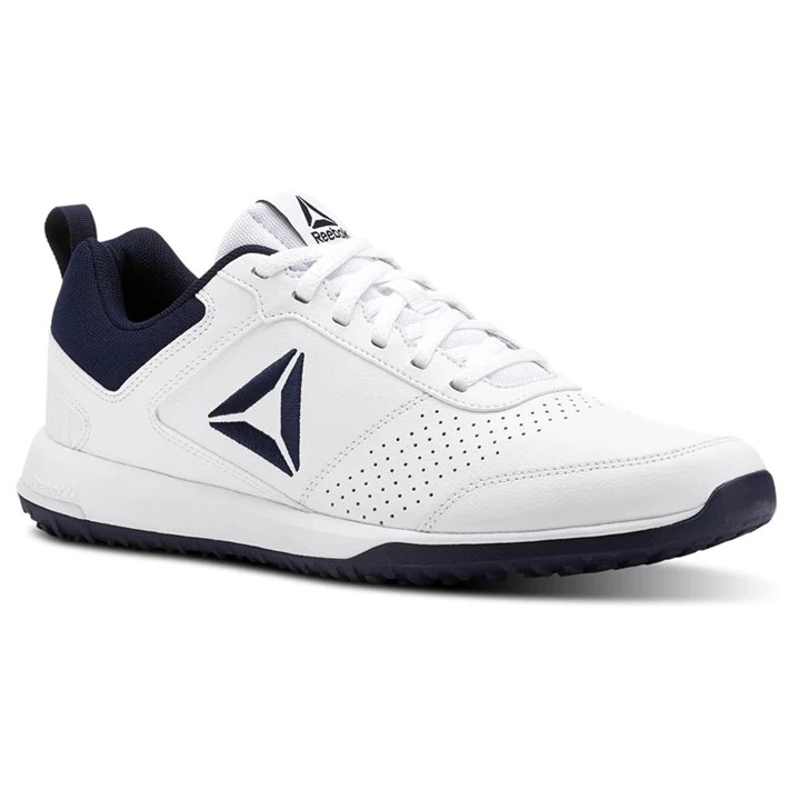 Zapatillas Deportivos Reebok CXT - Sintetico Leather Pack Hombre Blancas Azul Marino Plateadas | 683451PBA