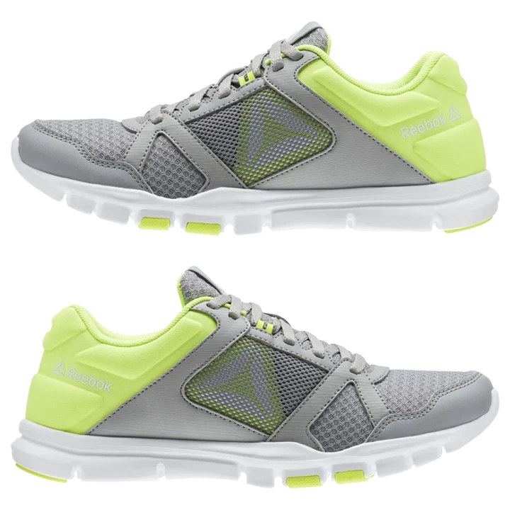 Zapatillas Deportivos Reebok Yourflex Trainette 10 MT Mujer Gris Amarillo Blancas | 458203HXS