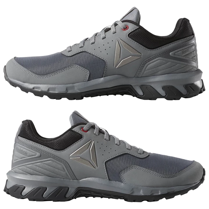 Zapatillas Para Caminar Reebok Ridgerider Trail 4 Hombre Gris Negras Rojas | 094583HKO