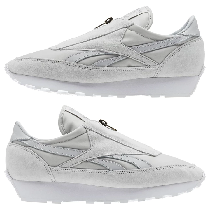 Zapatillas Reebok Aztec Zip Mujer Gris Plateadas Metal Blancas | 510937XCG