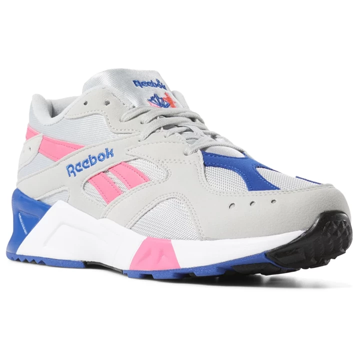 Zapatillas Reebok Aztrek Mujer Gris Rosas Azul Real Blancas | 810547BYF