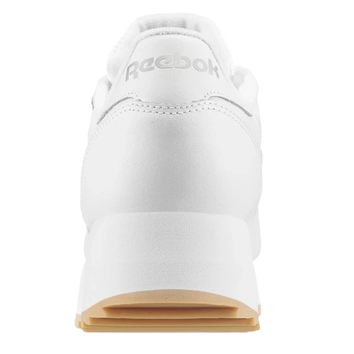 Zapatillas Reebok CL LTHR DOUBLE Mujer Blancas Plateadas | 748201SIZ