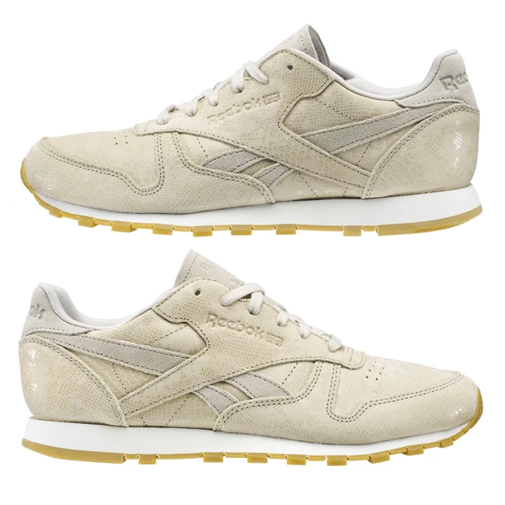 Zapatillas Reebok Classic Leather Clean Exotics Mujer Gris | 165034DGF