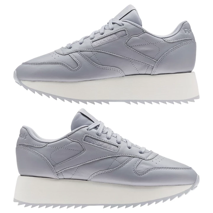 Zapatillas Reebok Classic Leather Double Mujer Gris | 647208ICK