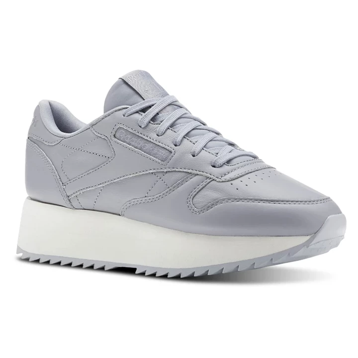 Zapatillas Reebok Classic Leather Double Mujer Gris | 647208ICK