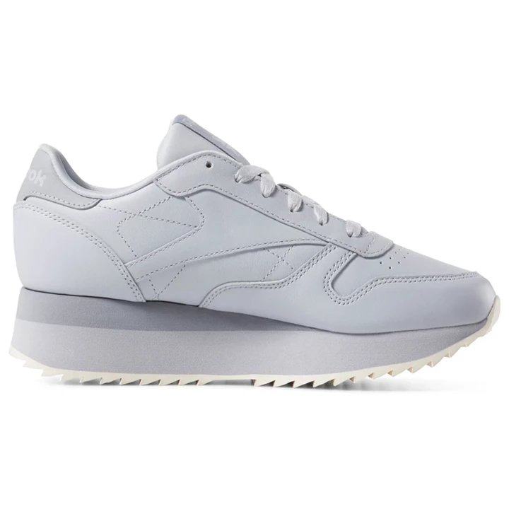 Zapatillas Reebok Classic Leather Double Mujer Gris Rosas | 938276UFJ