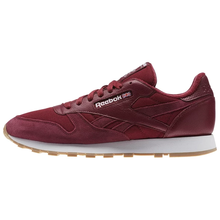 Zapatillas Reebok Classic Leather ESTL Hombre Burdeos Blancas | 397025AUK