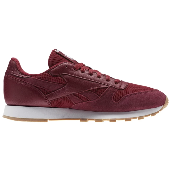 Zapatillas Reebok Classic Leather ESTL Hombre Burdeos Blancas | 397025AUK