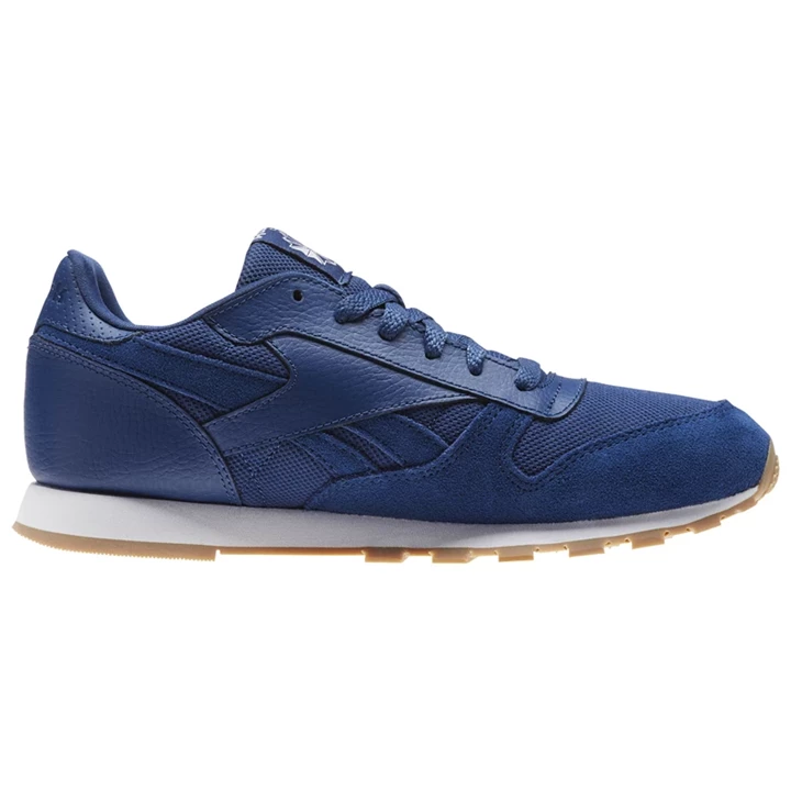 Zapatillas Reebok Classic Leather ESTL Niños Azules Blancas | 241370GCW