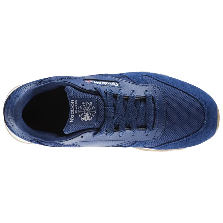 Zapatillas Reebok Classic Leather ESTL Niños Azules Blancas | 241370GCW