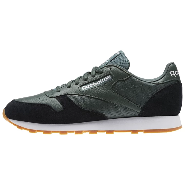 Zapatillas Reebok Classic Leather GI Hombre Verde Negras Blancas | 940281WMI