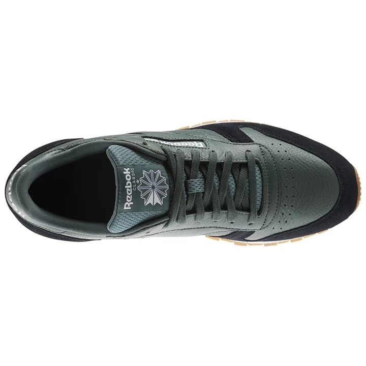 Zapatillas Reebok Classic Leather GI Hombre Verde Negras Blancas | 940281WMI