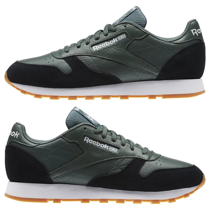 Zapatillas Reebok Classic Leather GI Hombre Verde Negras Blancas | 940281WMI