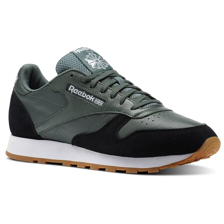 Zapatillas Reebok Classic Leather GI Hombre Verde Negras Blancas | 940281WMI