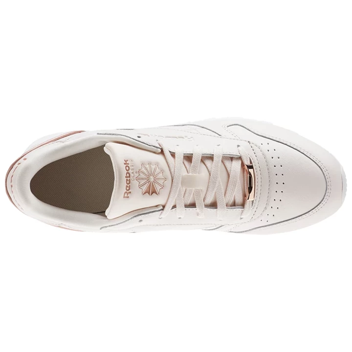 Zapatillas Reebok Classic Leather HW Mujer Rosas Doradas Blancas | 412890HSE