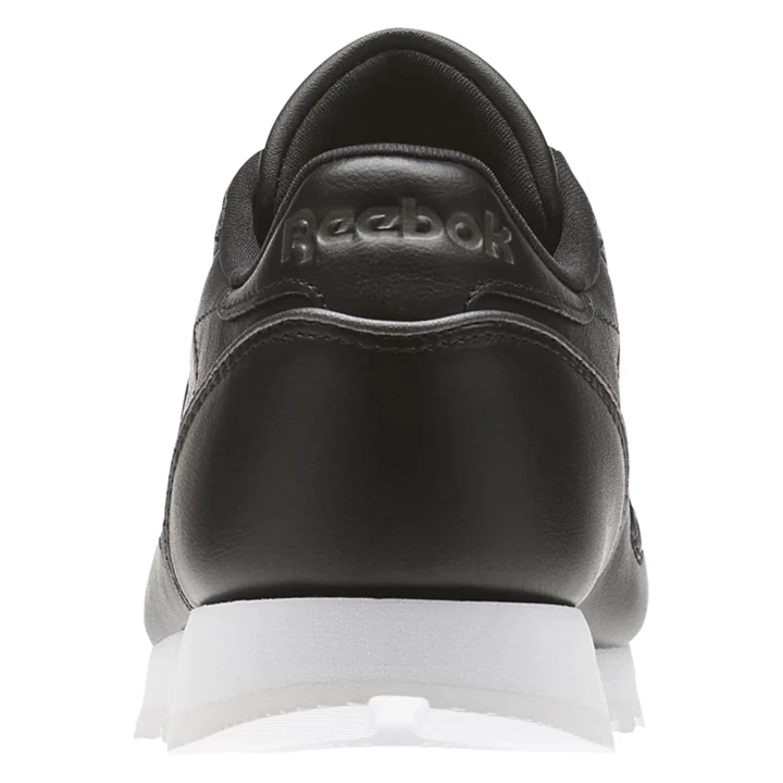 Zapatillas Reebok Classic Leather HW Mujer Negras Plateadas Metal Blancas | 527364BDK