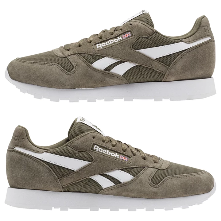 Zapatillas Reebok Classic Leather Hombre Gris Blancas | 125974NQY