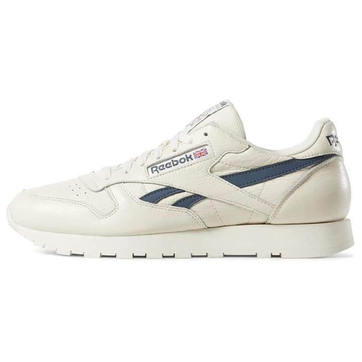 Zapatillas Reebok Classic Leather Hombre Blancas Azules | 391827GBD