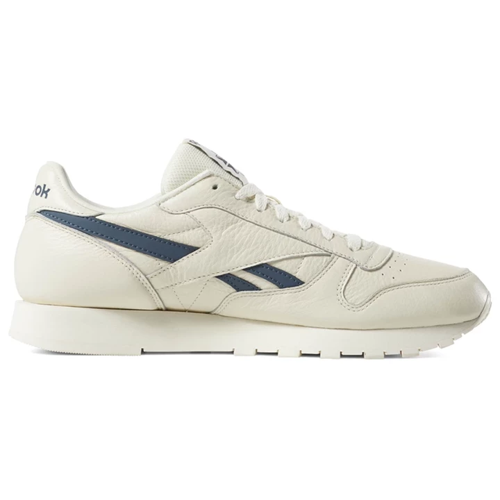 Zapatillas Reebok Classic Leather Hombre Blancas Azules | 391827GBD