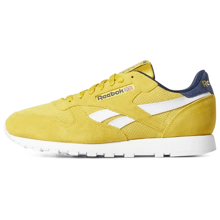 Zapatillas Reebok Classic Leather Hombre Amarillo Azul Marino | 435971LOY