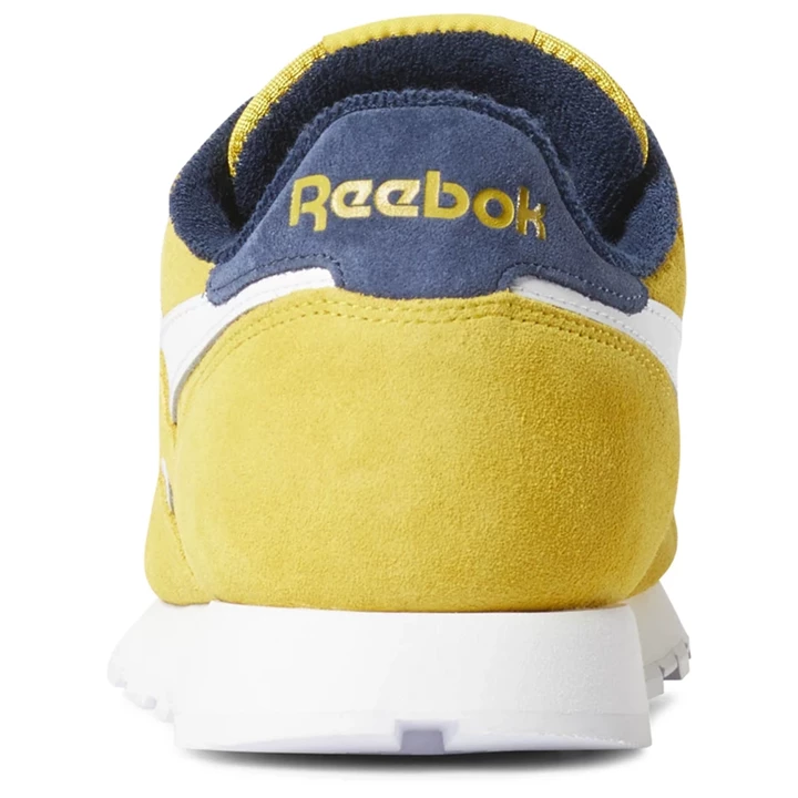 Zapatillas Reebok Classic Leather Hombre Amarillo Azul Marino | 435971LOY