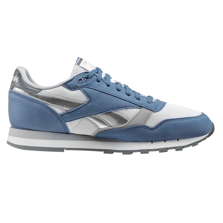 Zapatillas Reebok Classic Leather Hombre Azules Blancas Gris Gris Oscuro Plateadas | 580129UMF