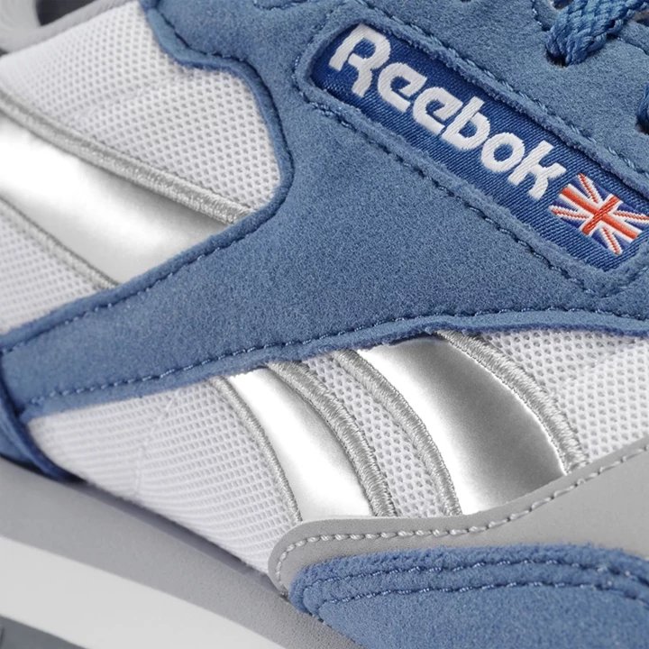 Zapatillas Reebok Classic Leather Hombre Azules Blancas Gris Gris Oscuro Plateadas | 580129UMF