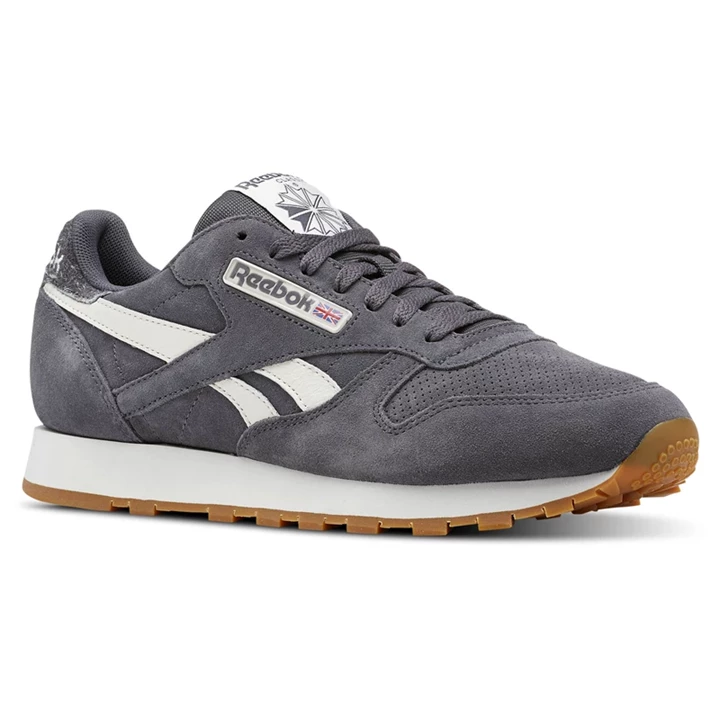 Zapatillas Reebok Classic Leather Hombre Gris | 640371YXD