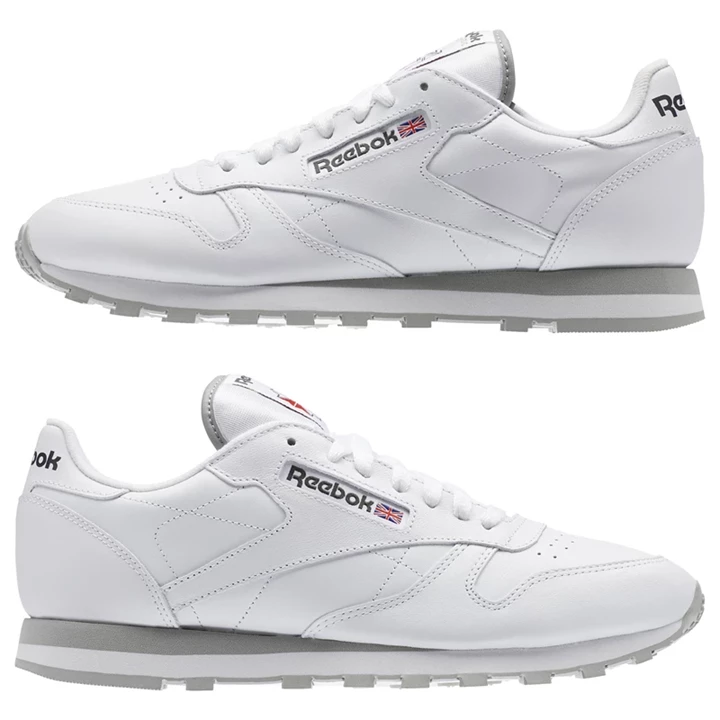 Zapatillas Reebok Classic Leather Hombre Blancas Gris | 826790FAV