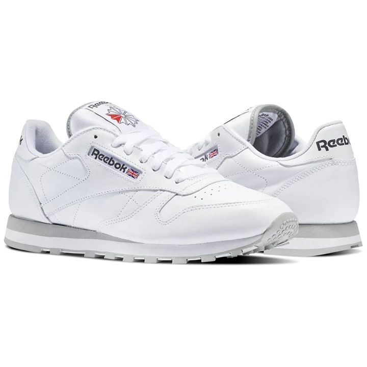 Zapatillas Reebok Classic Leather Hombre Blancas Gris | 826790FAV