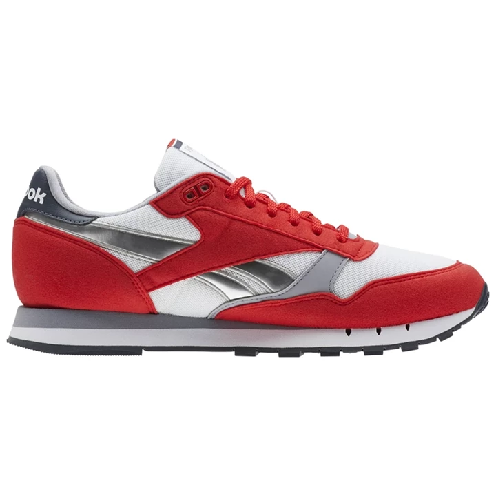 Zapatillas Reebok Classic Leather Hombre Rojas Blancas Gris Plateadas | 980745VWS