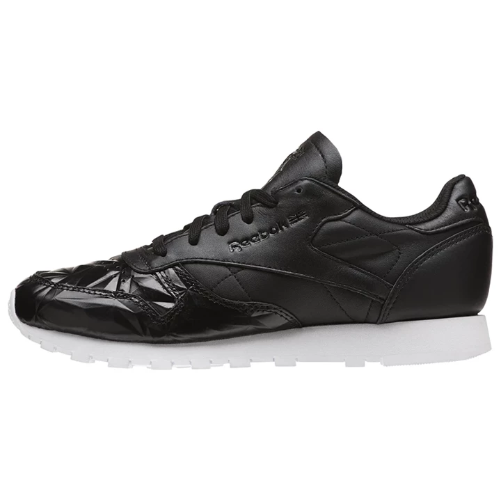 Zapatillas Reebok Classic Leather Hype Mujer Negras Blancas | 823761MPS