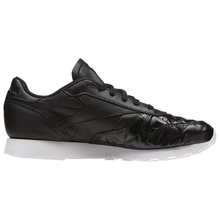 Zapatillas Reebok Classic Leather Hype Mujer Negras Blancas | 823761MPS