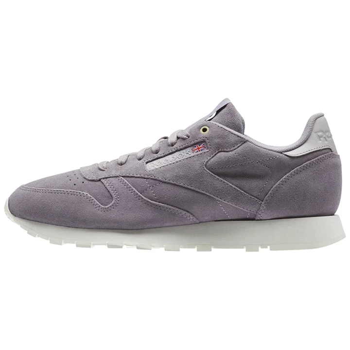 Zapatillas Reebok Classic Leather Montana Cans collaboration Mujer Moradas Blancas | 658120WHD