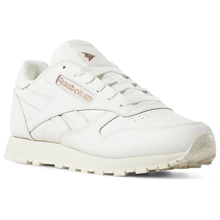 Zapatillas Reebok Classic Leather Mujer Doradas Blancas | 142795JOF