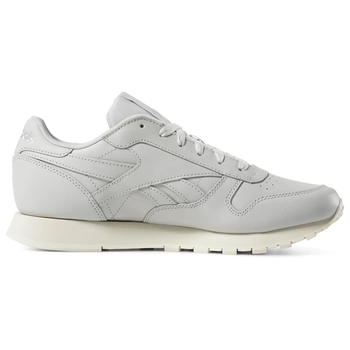 Zapatillas Reebok Classic Leather Mujer Gris Plateadas Blancas | 158329QIF