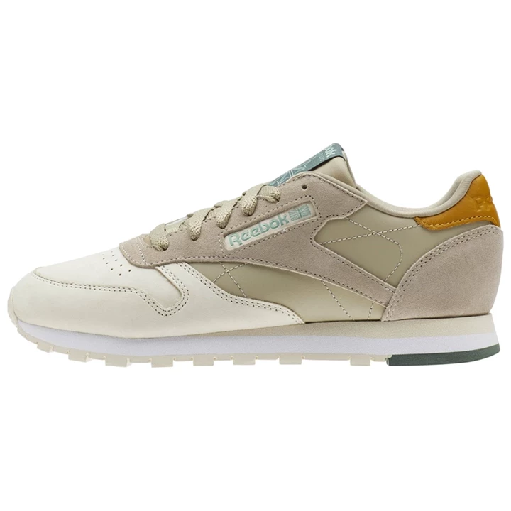 Zapatillas Reebok Classic Leather Mujer Kaki | 385047JFS