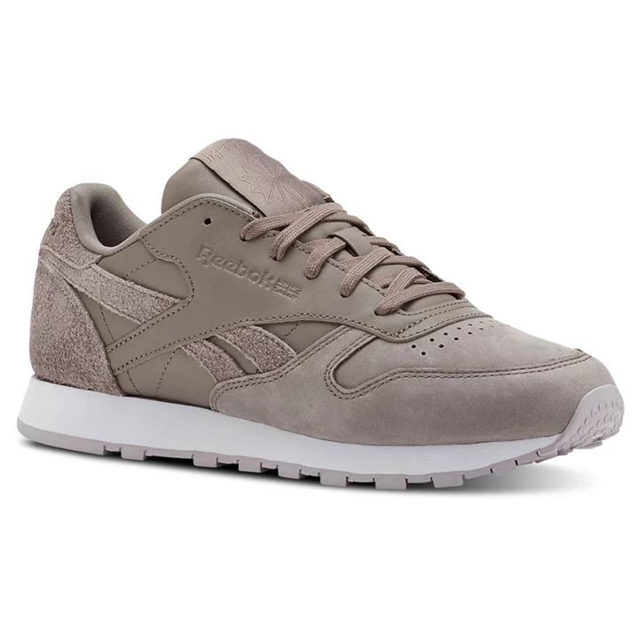 Zapatillas Reebok Classic Leather Mujer Rosas Gris Blancas | 653289URT