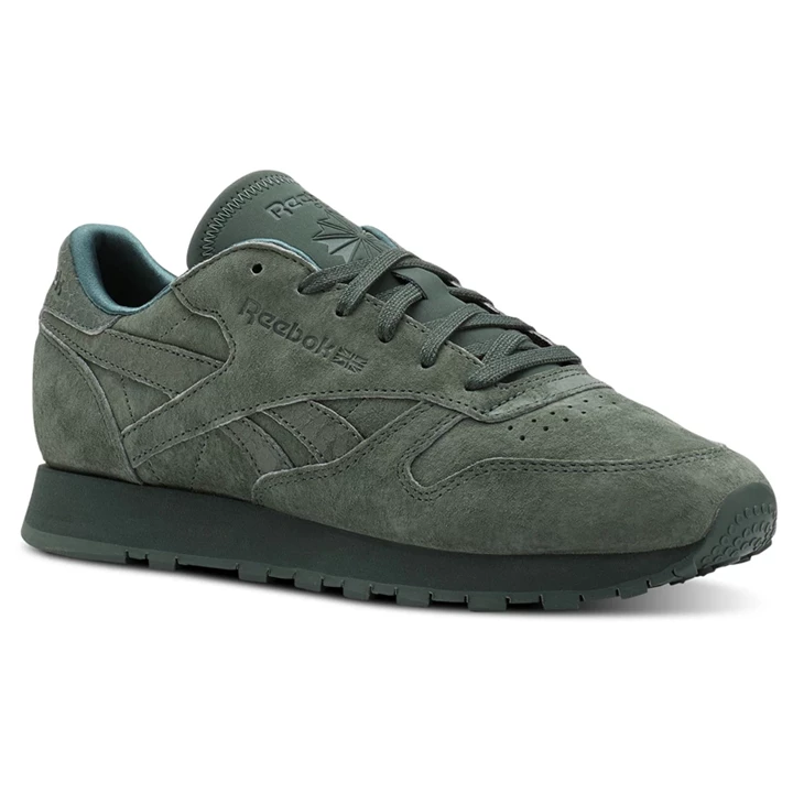 Zapatillas Reebok Classic Leather Mujer Verde | 817045EMI