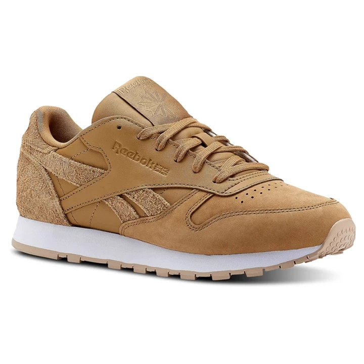 Zapatillas Reebok Classic Leather Mujer Marrones Beige Blancas | 829305IKT