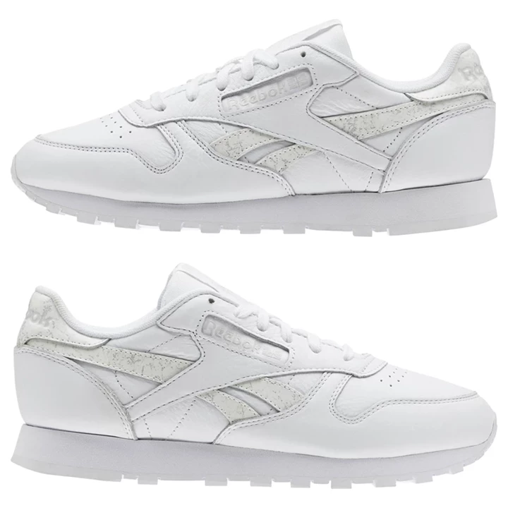 Zapatillas Reebok Classic Leather Mujer Blancas Gris | 967025AEN